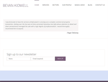 Tablet Screenshot of bevankidwell.com